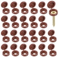 thumbnail image 1 of Screw Snap Covers, Plastic Hinged Screw Cover Caps for Home Furniture 6 mm & 100 Pack & Dark Brown, 1 of 7