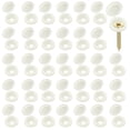 thumbnail image 1 of Screw Snap Covers, Plastic Hinged Screw Cover Caps for Home Furniture 6 mm & 200 Pack & Warm White, 1 of 7