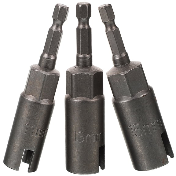 Screw Socket 3 Pcs Nut Driver Wrenches Tools Adapter Sleeve Horn Nails -V (chromium Vanadium Steel)