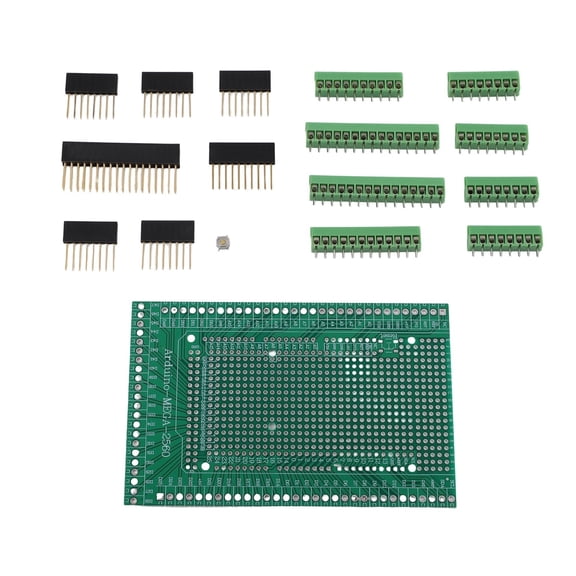 Screw Terminal Block Shield Board Kit for MEGA-2560 R3 with 84 Pins 3.5mm Pitch FR-4 PCB and Female Headers for Arduino Projects