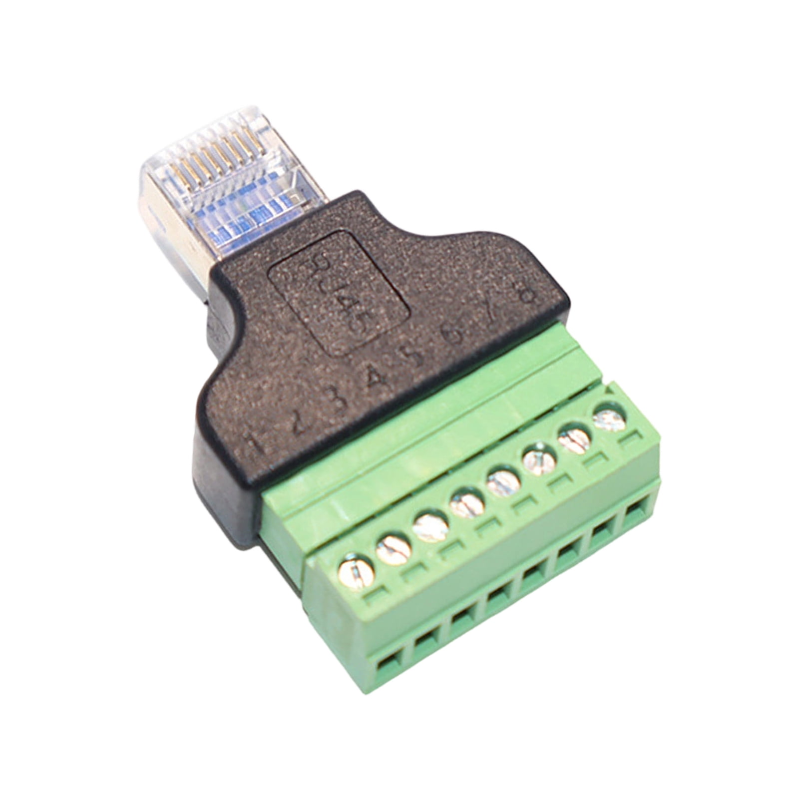 Screw Terminals RJ45 to 8Pin Connectors Solderless Shielded Adapters ...