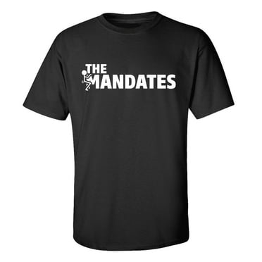Screw The Mandates Funny Vaxx Mask Mandates Men's Short Sleeve T-shirt Graphic Tee Graphic Tee-Black-small