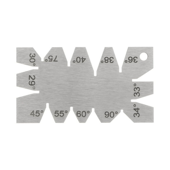 Screw Thread Gauge Cutting Angle Gage Template 29 to 90 Degrees Lathes Measuring Tool, 1.2mm Thickness