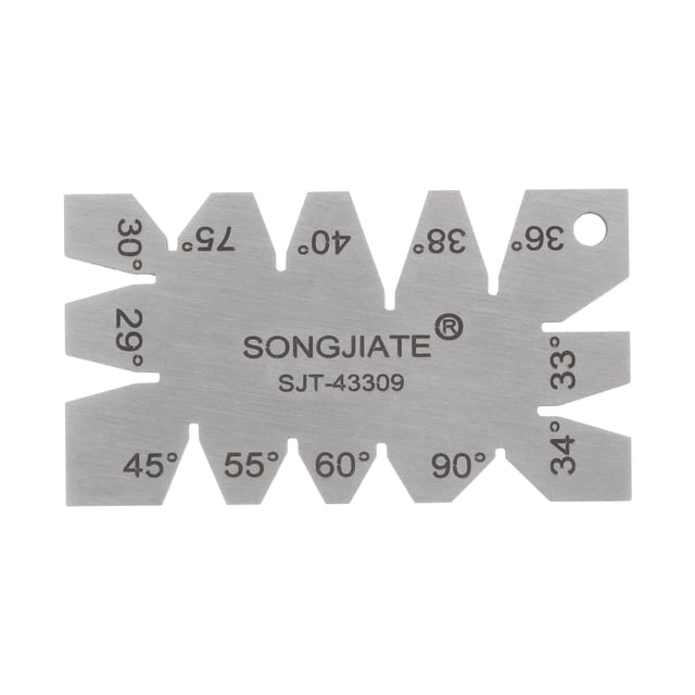 Thread Measurement Template Screw Thread Gauge Cutting Angle Gage Template 29 to 90 Degrees Lathes ...