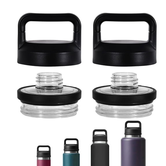 Screw Top Lid Replacement 2 Pack for YETI Rambler Bottle 18/26/36/46/64oz,Compatible with YETI Chug Cap Replacement Lids,Leak-Proof, Durable & Dishwasher-Safe