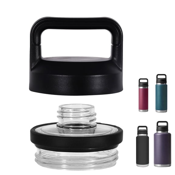 Screw Top Lid Replacement for YETI Rambler Bottle 18/26/36/46/64oz,Compatible with YETI Chug Cap Replacement Lids,Leak-Proof, Durable & Dishwasher-Safe,1 Pack (1)