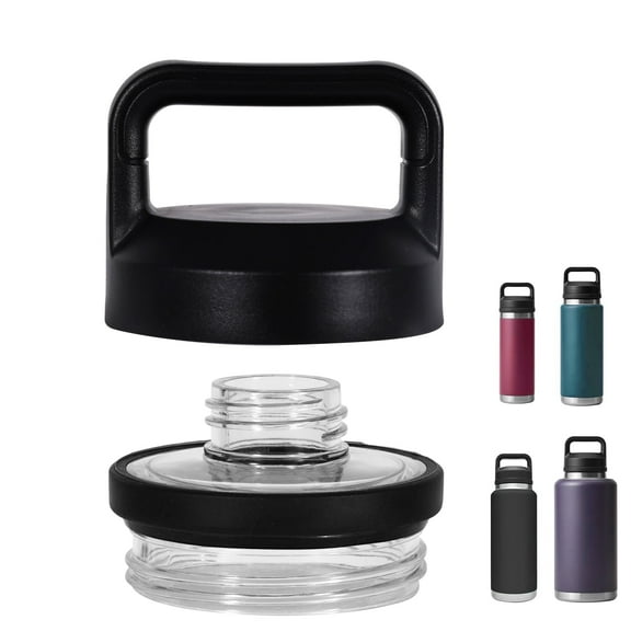 Screw Top Lid Replacement for YETI Rambler Bottle 18/26/36/46/64oz，Compatible with YETI Chug Cap Replacement Lids，Leak-Proof, Durable & Dishwasher-Safe，1 Pack (1)