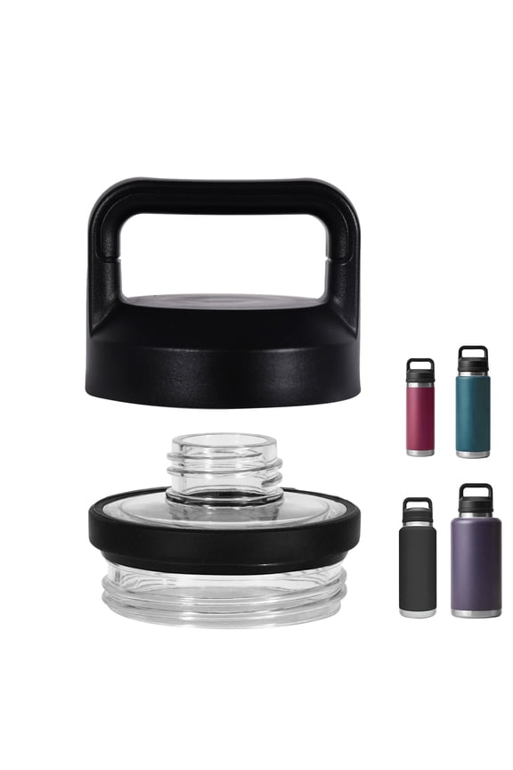 Screw Top Lid Replacement for YETI Rambler Bottle 18/26/36/46/64oz,Compatible with YETI Chug Cap Replacement Lids,Leak-Proof, Durable & Dishwasher-Safe,1 Pack (1)