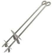 Screw in Ground Anchor 3/4  x 36  w/ 4  & 6  Helices Galvanized Set of 2