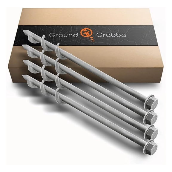 Screw in Tent Stake for Sand and Loose Ground | Premium Drill Driven Ground Anchor Earth Screws | Sand Screw Anchor | 4X Pro 1 Stakes