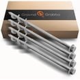 thumbnail image 1 of Screw in Tent Stake for Sand and Loose Ground | Premium Drill Driven Ground  Earth Screws | Sand Screw  | 4X GroundGrabba Pro 1 Stakes, 1 of 7