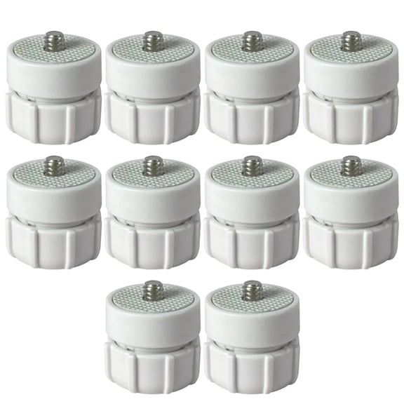 Screw to Ball Head Interface Plastic Joint Adapter for Phone Holder DV Camera Car Mounting Tripods Monitors,10 x Screw to Ball Head Interface,White