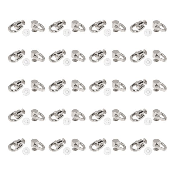 Screwback Round Head Rivet 8mm DIY Leather Craft Rivets Studs with Pull Rings