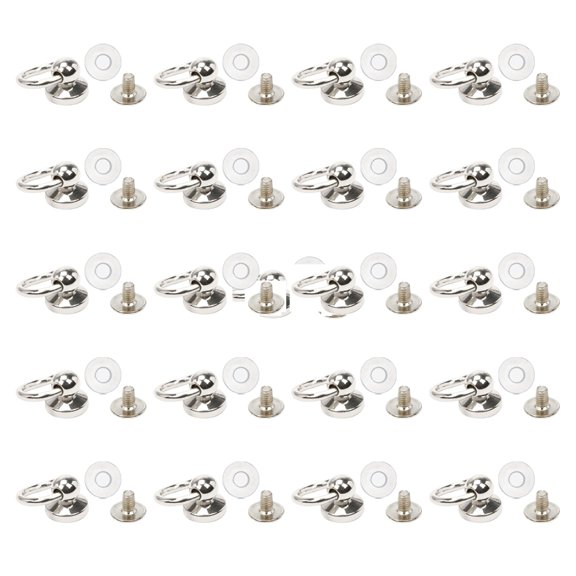Screwback Round Head Rivet 8mm DIY Leather Craft Rivets Studs with Pull Rings