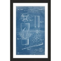 "Screwdriver 1936 Blueprint" Framed Painting Art Print