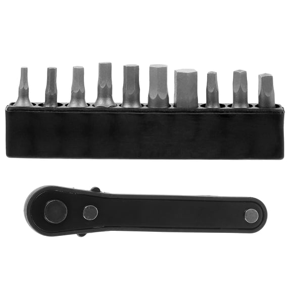 22-Piece Black Steel Screwdriver Set with Bidirectional Ratchet, Portable Hand Tool Kit for Home and