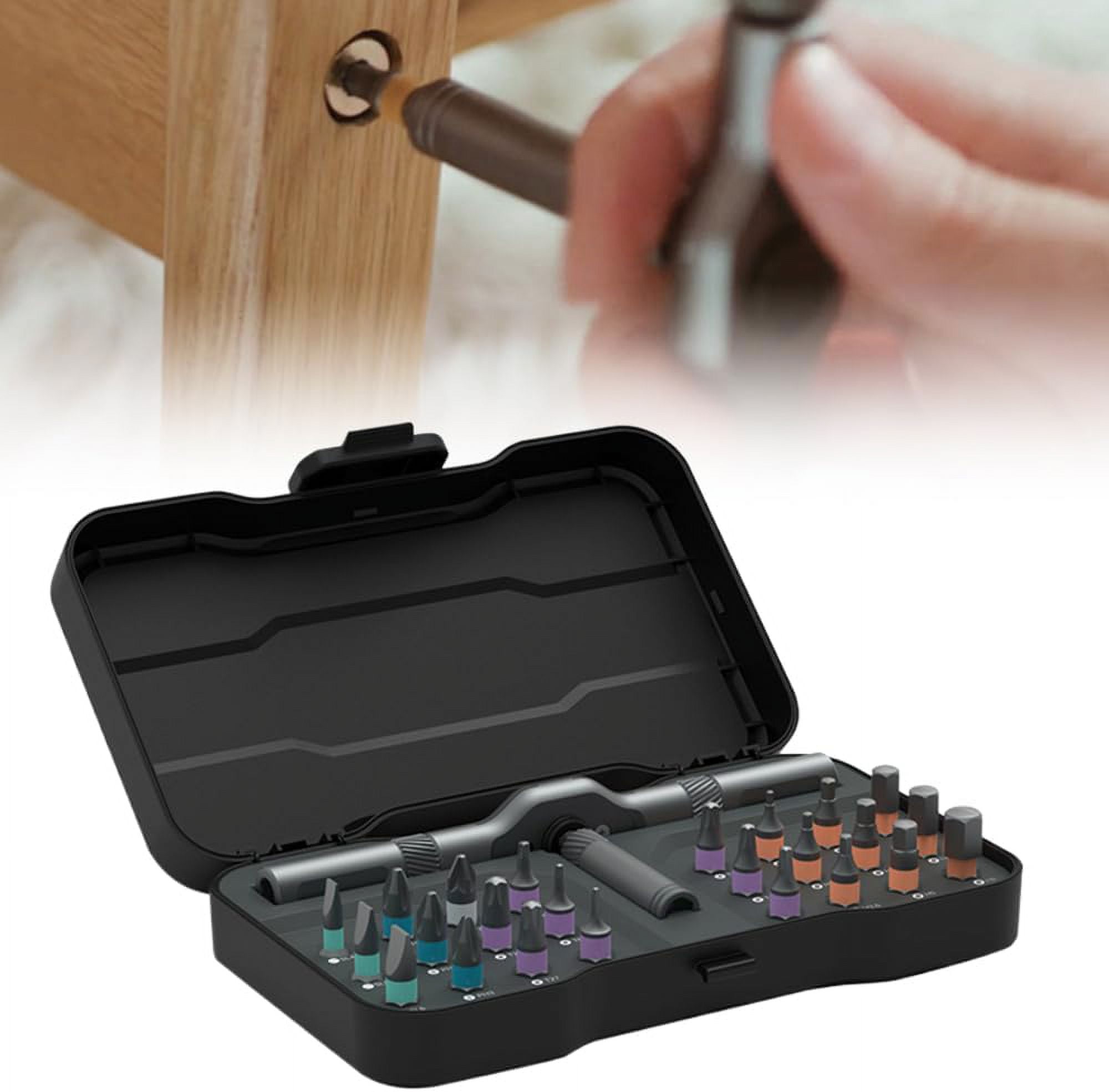 Screwdriver 24 in 1, 2025 New 24 in 1 Magnetic Screwdriver Set, Multi-Purpose 24 In 1 Ratchet Wrench Screwdriver, Multi-function Magnetic Wrench Tool Combination Set