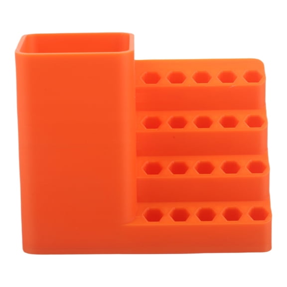 Screwdriver Bit Organizer Case 50 Hole, Portable Plastic Storage Box for 6.35mm Hex Bits, Tiered Magnetic Holder Tray for Workshop and Home Tool Organization, Heavy Duty Drill Bit Case(20 holes)