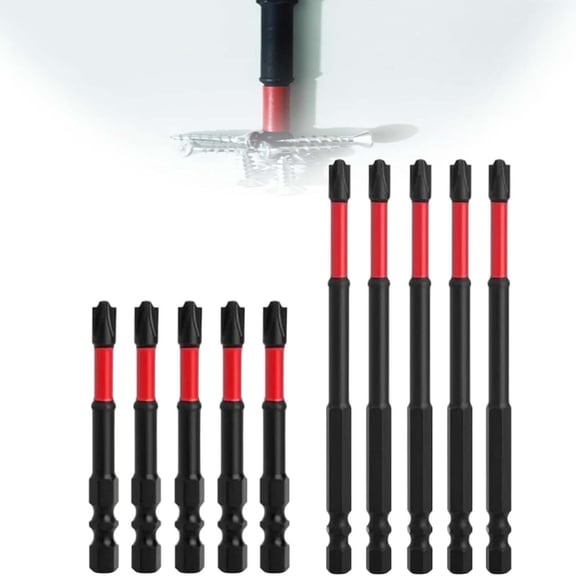 Screwdriver Bit Set Hex Shank Electrical Drill Bits A5 Steel Durable for Electricians Circuit Work Indoor Outdoor Workshop Use