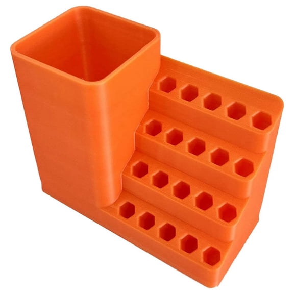 Screwdriver Bits Holder Storage Tool Box, Drill Bits Bit Holders Storage Box, Toolbox with Power Drill Holder,C