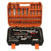 Screwdriver Bits, Impact Socket Kit Ratchet And Hex Wrench Multi Specifications Portable Storage Box 108 Pieces  For Mechanical Repair