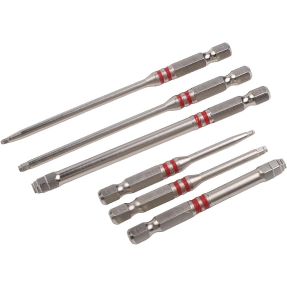 Screwdriver Bits Set 6pcs with Strong Magnetic Hex Shank Socket for Electric Drills