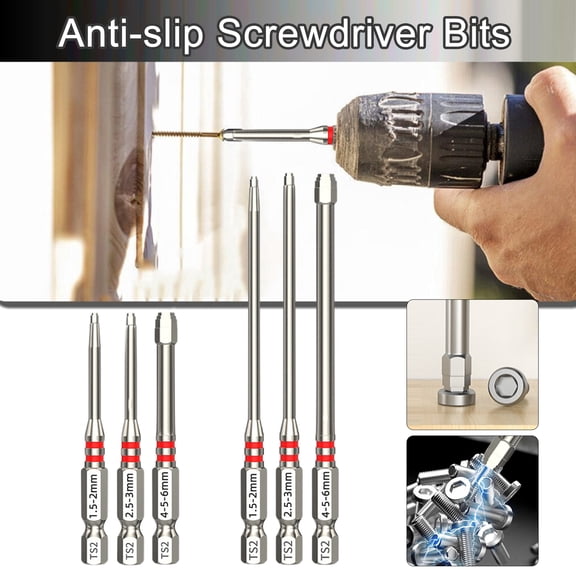 Screwdriver Bits Set with Strong Magnetic Hex Shank, Pagoda-Shaped Socket for Electric Drills Wrenches, Multi-Size Metal Construction for Precise Torque Transmission Enhanced Stability