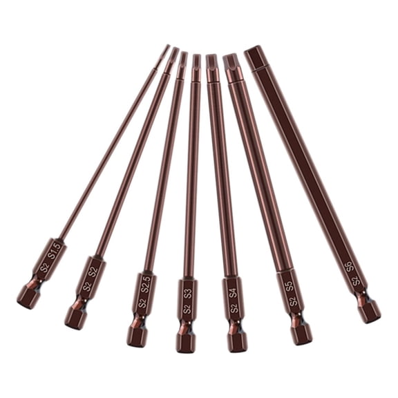 Screwdriver Bits Total Length Alloy Steel Hex Shank Crafted From High Quality Alloy Steel Magnetic Tips For Secure Hold 2.5 Fangkenuo
