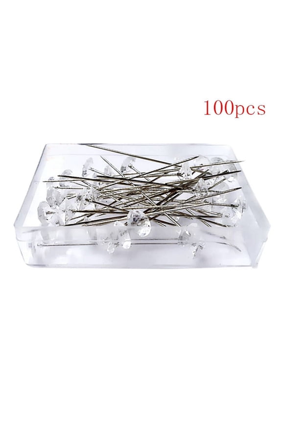 Screwdriver,100Pcs Pearl Headed Corsage Pins, 2 Inches Diamante Floral Pins for Wedding Bouquet, Boutonnieres, Bridal Hair Accessories & Flower Arrangements (White)