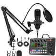 thumbnail image 1 of Screwdriver Drill Live Sound Card With Dj Mixer Effects & Voice Changer Audio Mixer Sound Mixer Board LED Light Voice Changer Sound Card With Multiple Sound Effects For Live Streami, 1 of 7