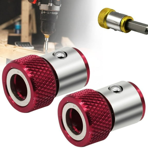 Screwdriver Head Magnetic Ring, 2024 Screwdriver Head Magnetic Ring, Removable, Set of Screwdriver Rings for Hexagonal Screwdrivers and Powerful Drill Screw Starters (MIX) 2PC