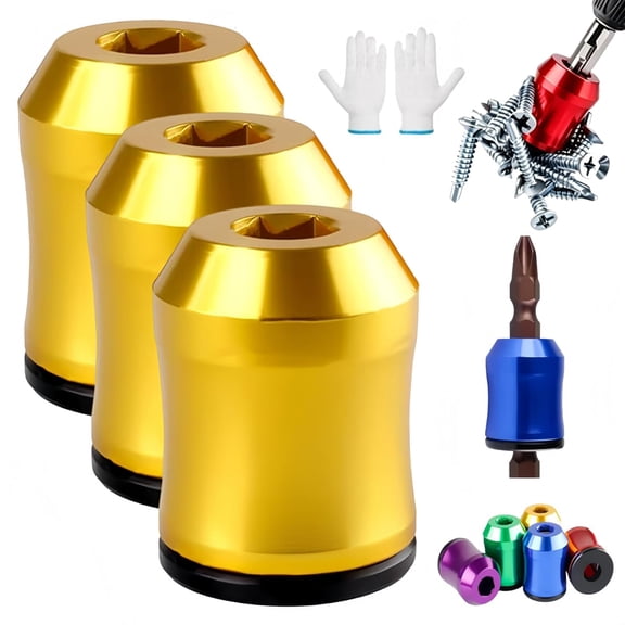 Screwdriver Head Magnetic Ring, 2026 Upgrade Magnetizer & Demagnetizer Tool Set, Removable Household Tool Ultra-Strong Magnet Metal Screw Holder for Hex Screwdrivers & Power Bits