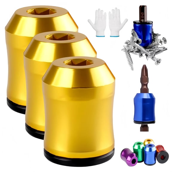 Screwdriver Head Magnetic Ring,3/5 PCS Magnetizer & Demagnetizer Tool Set,Alloy Screw Holder for Hex Screwdrivers & Power Bits