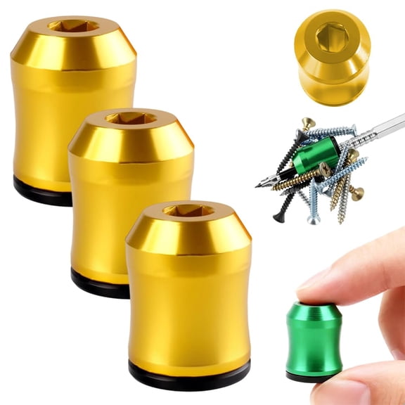 Screwdriver Head Magnetic Ring,New Magnetizer & Demagnetizer Tool for Drill Bits, Strong Magnetic Screw Holder Bit Holder, Aluminum Professional Magnetizer Set