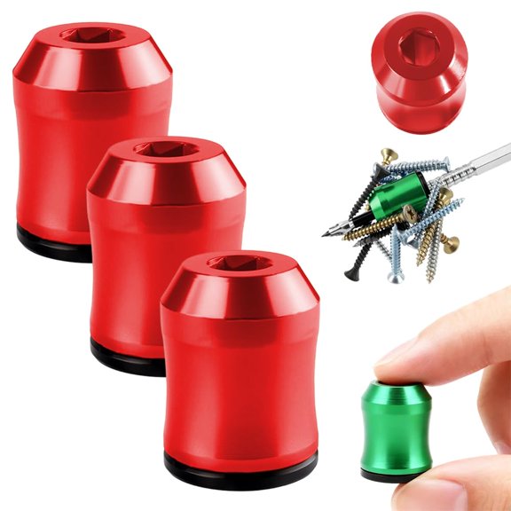 Screwdriver Head Magnetic Ring, Strong Magnetic Screw Ring, Screw Rings Bit Magnetizer Rings, for Hex Screwdriver And Power Bits Screwring Powerbits