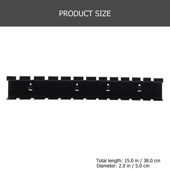 Black Carbon Steel Screwdriver Holder with Slotted Wall Bracket Pegboard Stand Tool Organizer for Workshop Storage