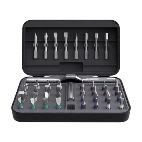 Screwdriver Kit, Precision Screwdriver Kit, Magnetic Screwdriver Set, Ratchet Screwdriver Set Magnetic, 42 Piece Black 7X2 Inch Sturdy Organized Screwdriver Set, Multi-Function
