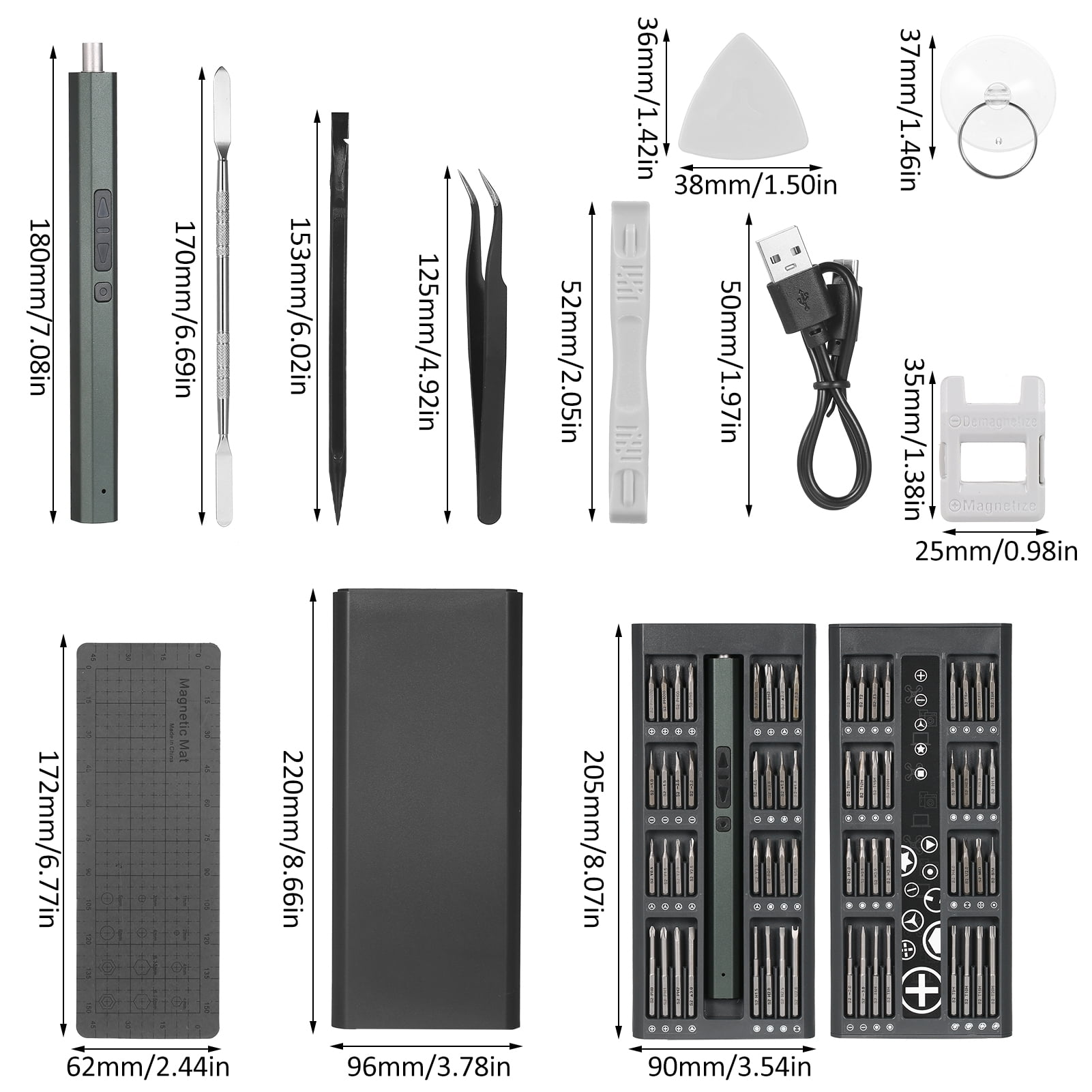 Screwdriver Lithium Electric Screwdriver 82 In 1 Screwdriver Set Hand Screwdriver Bit Set With 64 Magnetic Bits Repair Tool For Phone Laptop Camera Watch