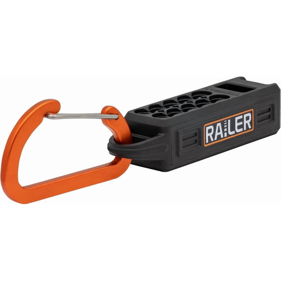 Screwdriver Magnetizer Bit Holder Organizer – Railer 10-Hole Magnetizer & Demagnetizer Bit Organizer Holder with Carabiner