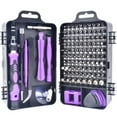 thumbnail image 1 of Screwdriver Multifunctional Maintenance Tool Chrome Vanadium Steel Screwdriver Set 115 In 1 Purple screw drivers, Toolbox * 1 Screwdriver, Purple, 1 of 1