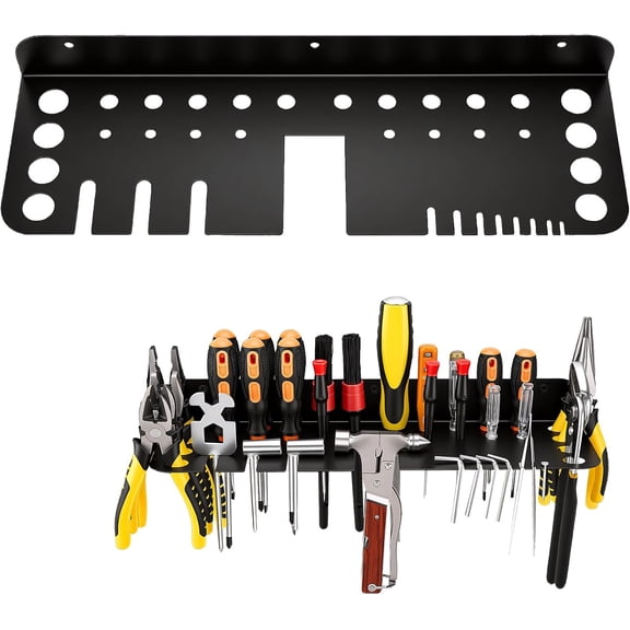 Screwdriver Organizer, Pliers Rack, Hammer Holder, Heavy Duty Wall Mounted Tool Storage Rack, Hand Tools Organizer, Metal Organizer for Garage Workshop, Garage Tool Organizer Wall Mount