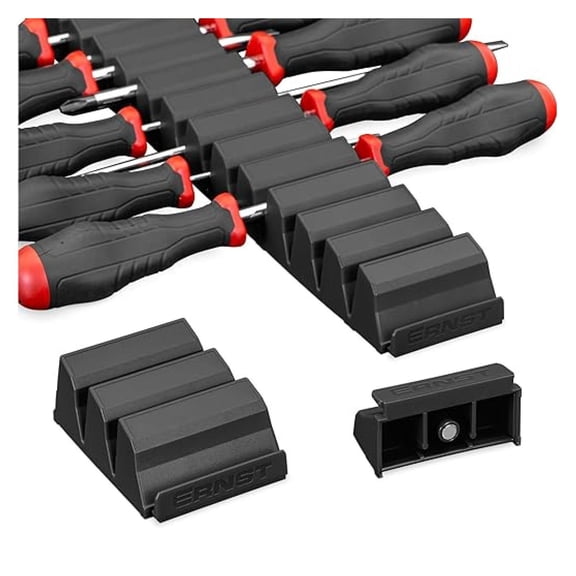Screwdriver Pro - Modular Screwdriver Organizer for 26 Tools with Magnetic Base, Black - Made in the USA