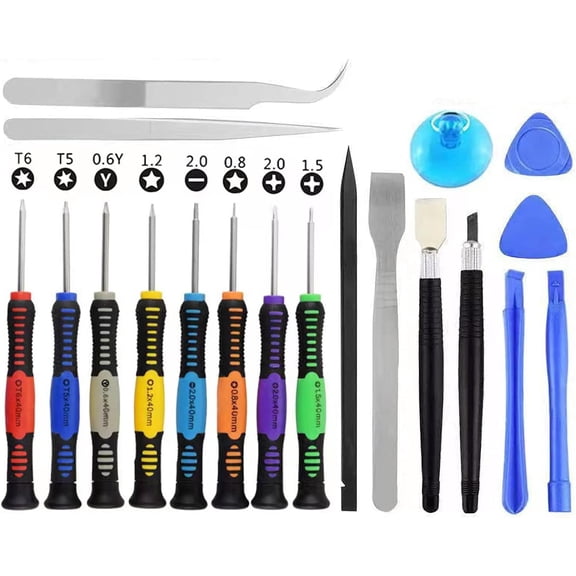 Screwdriver Set 20 PCS Cellphone Repair Tool Small Magnetic Kit with Phillips Flathead Pentalobe Torx Opening Pry for iPhone Mac iPad Samsung