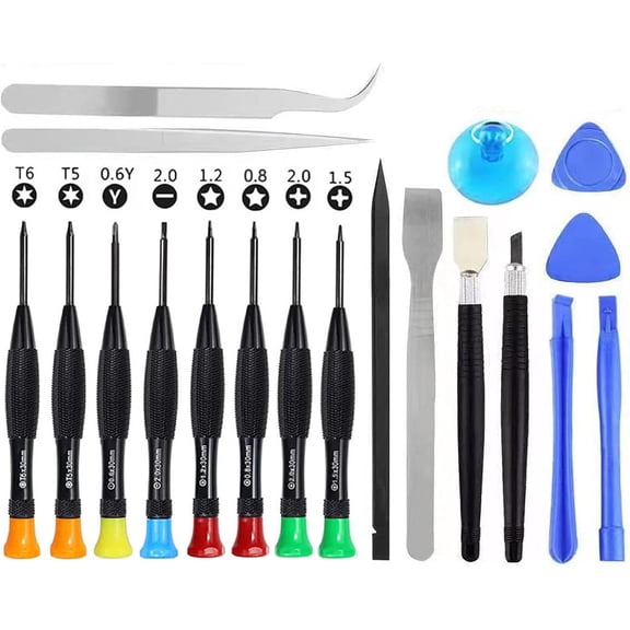 Screwdriver Set 20 Pieces Phone Repair Tool Small Magnetic Kit with Phillips Pentalobe Torx Opening Pry for iPhone iPad Samsung Phones