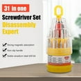thumbnail image 1 of Screwdriver Set 31-in-1 | Multifunctional Precision Repair Kit | Magnetic Non-Slip Carbon Steel Bits | Portable Compact Storage Box | 30 Bits + Handle | 3.9"x2.0", 1 of 9