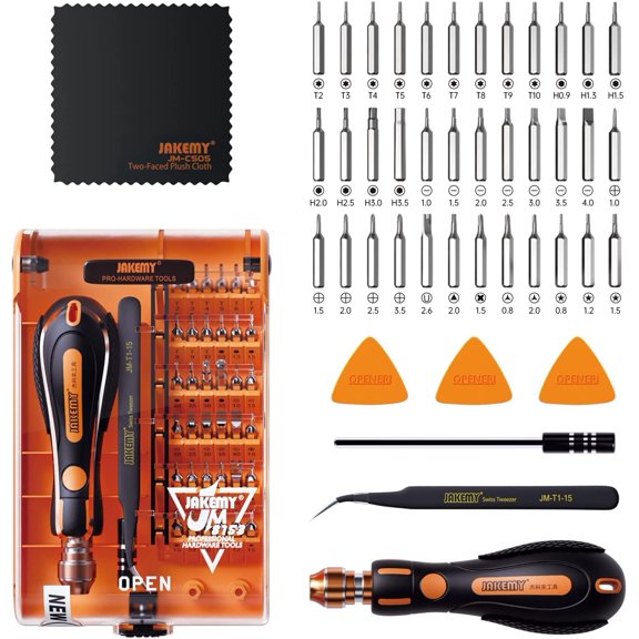 Screwdriver Set Precision Screwdriver Kit PETGLE 36 Magnetic Driver Bits Repair Tool Kit with Opening Tool and Tweezer for Cellphone PC