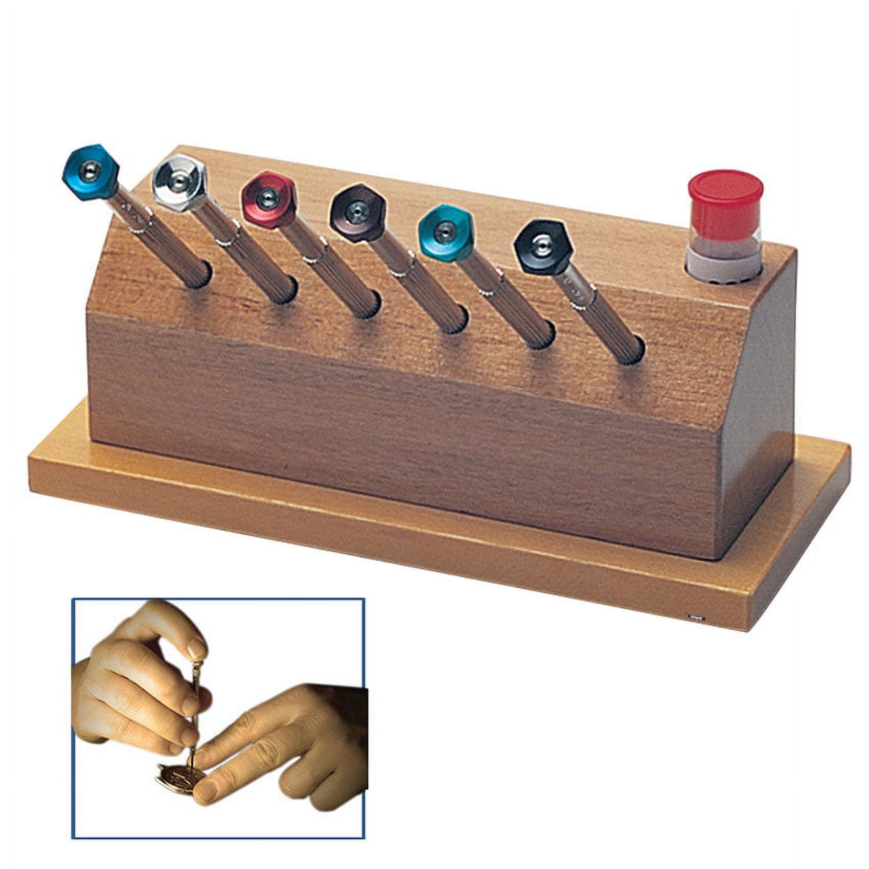 Screwdriver Set W/ Reversible Blade In Wooden Stand 6 Pc Set watchmaker tool