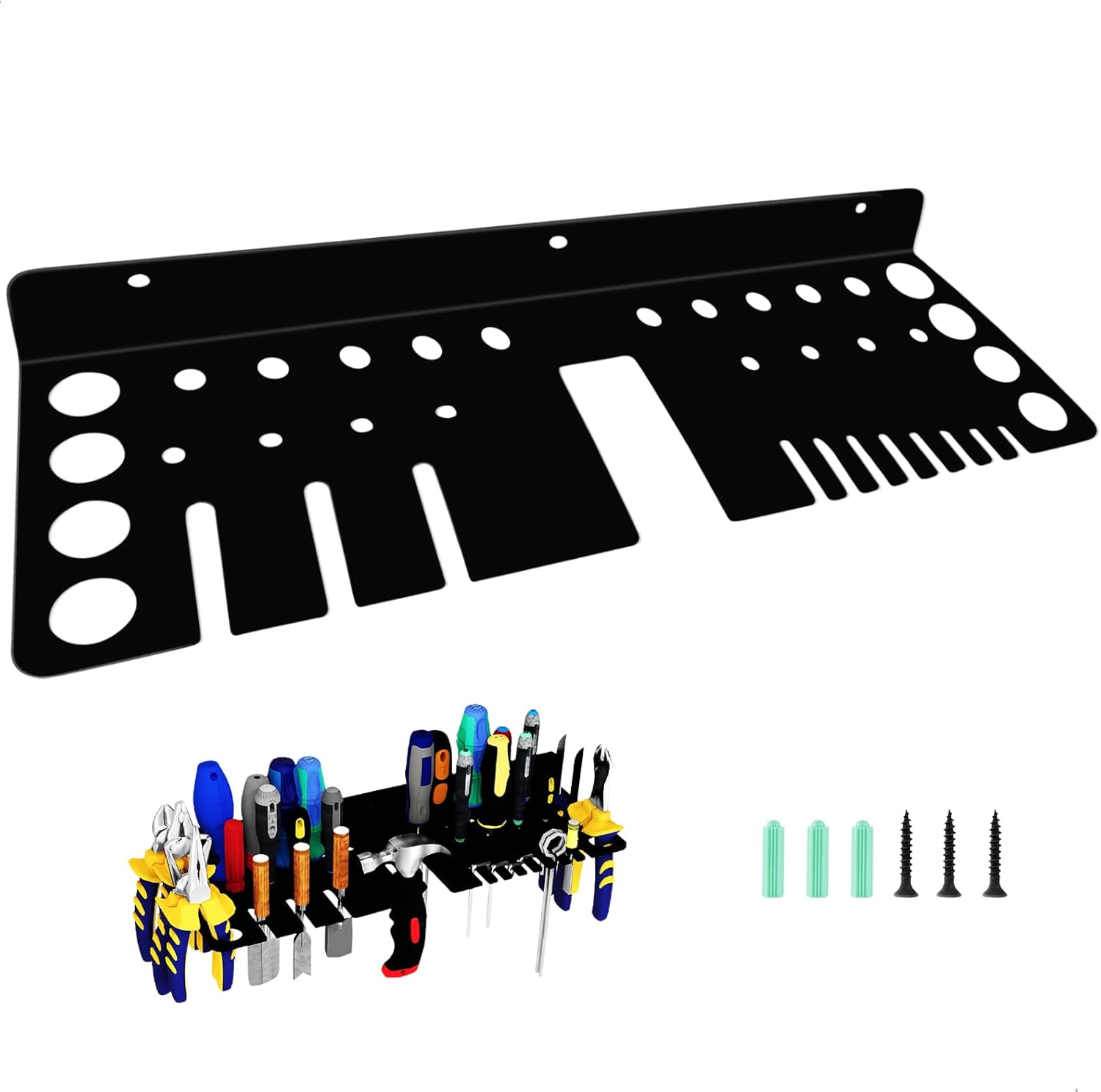 Tolson Screwdriver Racking Screwdriver Storage Rack, Garage Tool Organizer, 40Cm Wall Mounted ...