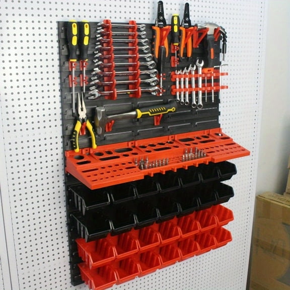 Screwdriver, Wrench Storage Box, Garage Tool Rack for Screws, Nuts, Bolts, Nails, and Small Hardware, Easy to Install Garage Organizer Box and Storage, Suitable for Home, Garage and Studio