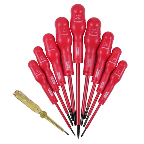 Screwdriver set,Phillips And 5 4 Phillips And With 4 Phillips Set 1000v With All-in-one Premium Professional And 5 Slotted 1000v With 4 Handle All-in-one Premium Slotted Non-slip Handle